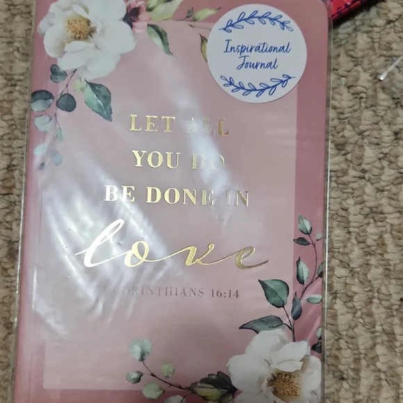 Pink Floral Inspirational Journal with Prayer Cards - Picture 4 of 5